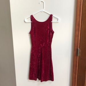 Red velvet dress